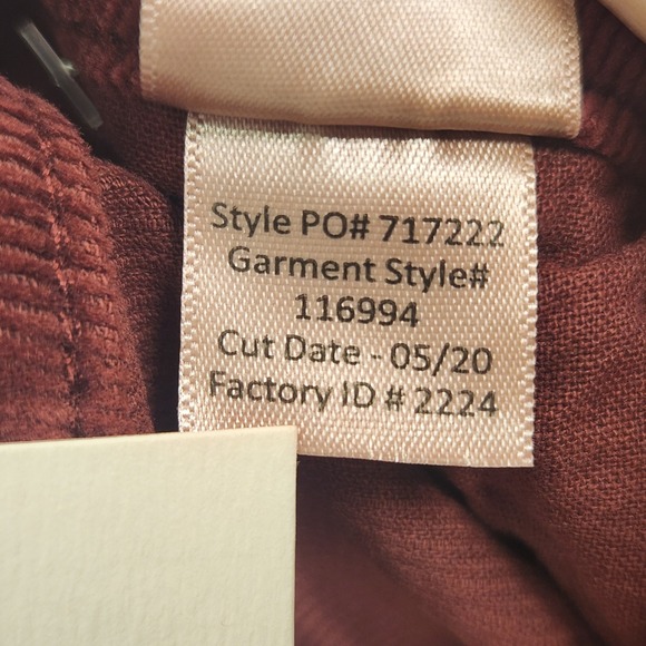 Maurices Corduroy Button Front Skirt Womens 8 Maroon A-Line Pockets Short Length - Picture 6 of 7